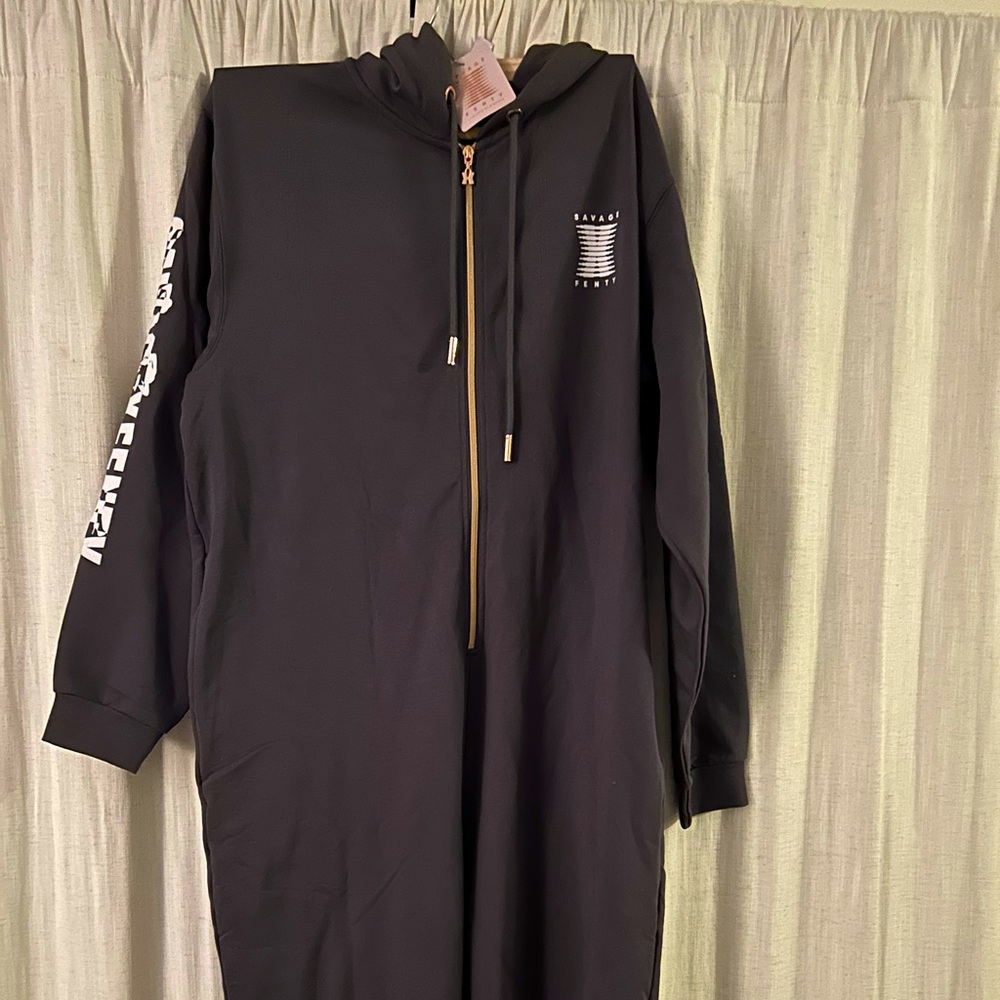 Savage x Fenty dark grey zip up onesie